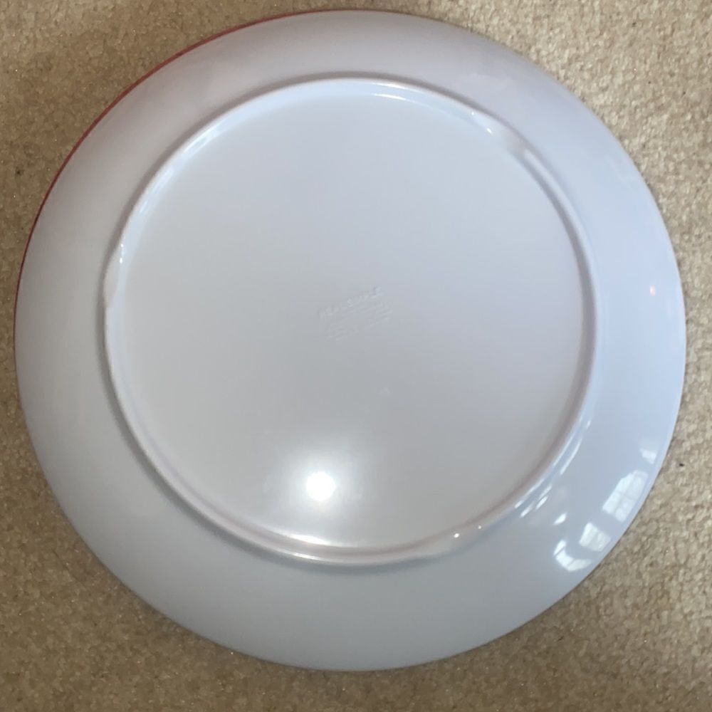 Real Simple Striped Set of Four Melamine Plates! - Picture 3 of 4